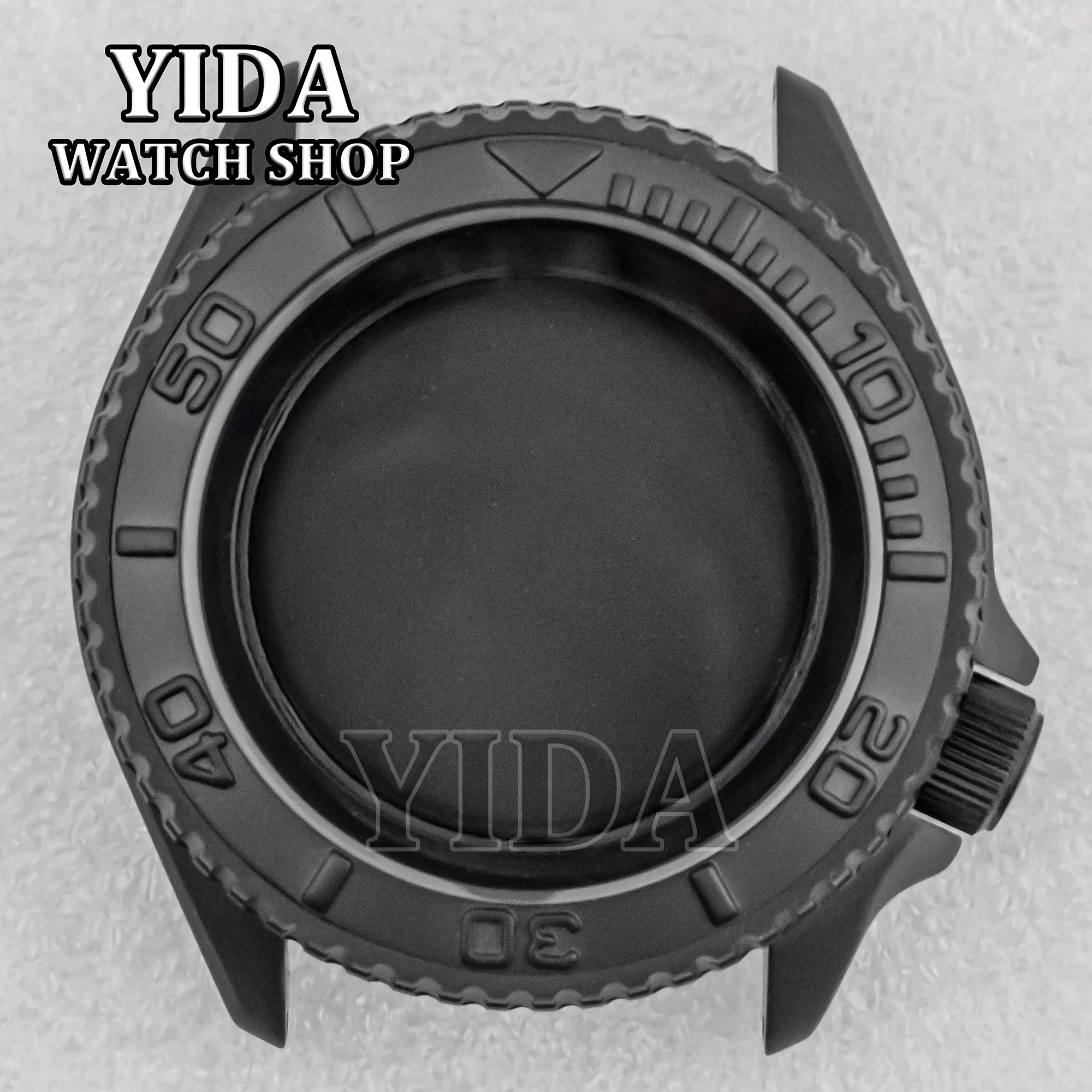 

42MM Stainless Steel Watch Case For NH35 NH36 Movement Sapphire Glass For SUB Water Resistance Silver Black Watch Accessories