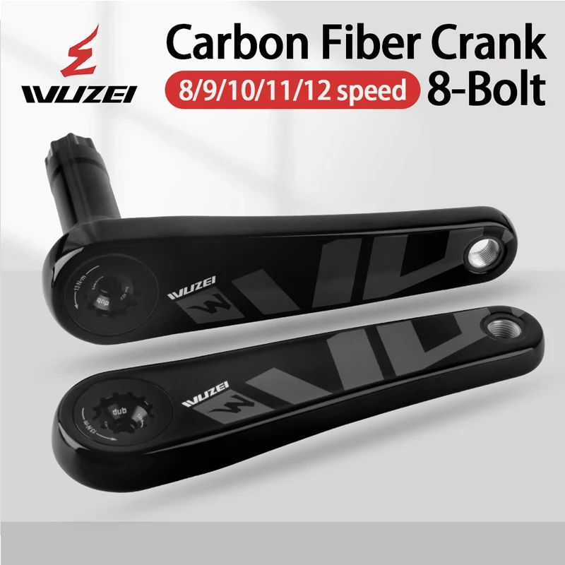 

WUZEI 165/170mm 11/12S Road Bike Crankset - Ultra Light Carbon Fiber Hollow Tech Anti-Corrosion High Strength