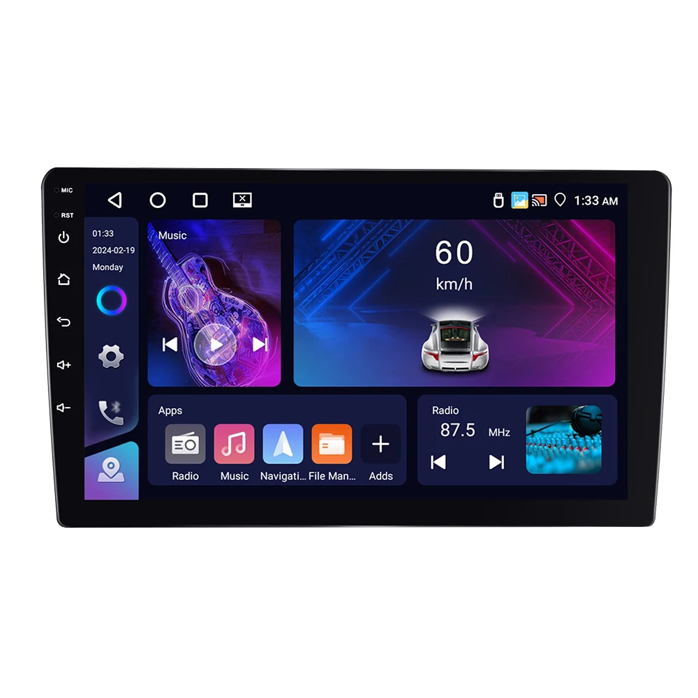 Podofo 4 + 64G 7 ''/9''/10.1 '''Autoradio Universele Android Multimedia Speler Wifi Gps Navigatie Carplay Android Auto Dsp Auto Audio - afbeelding 2