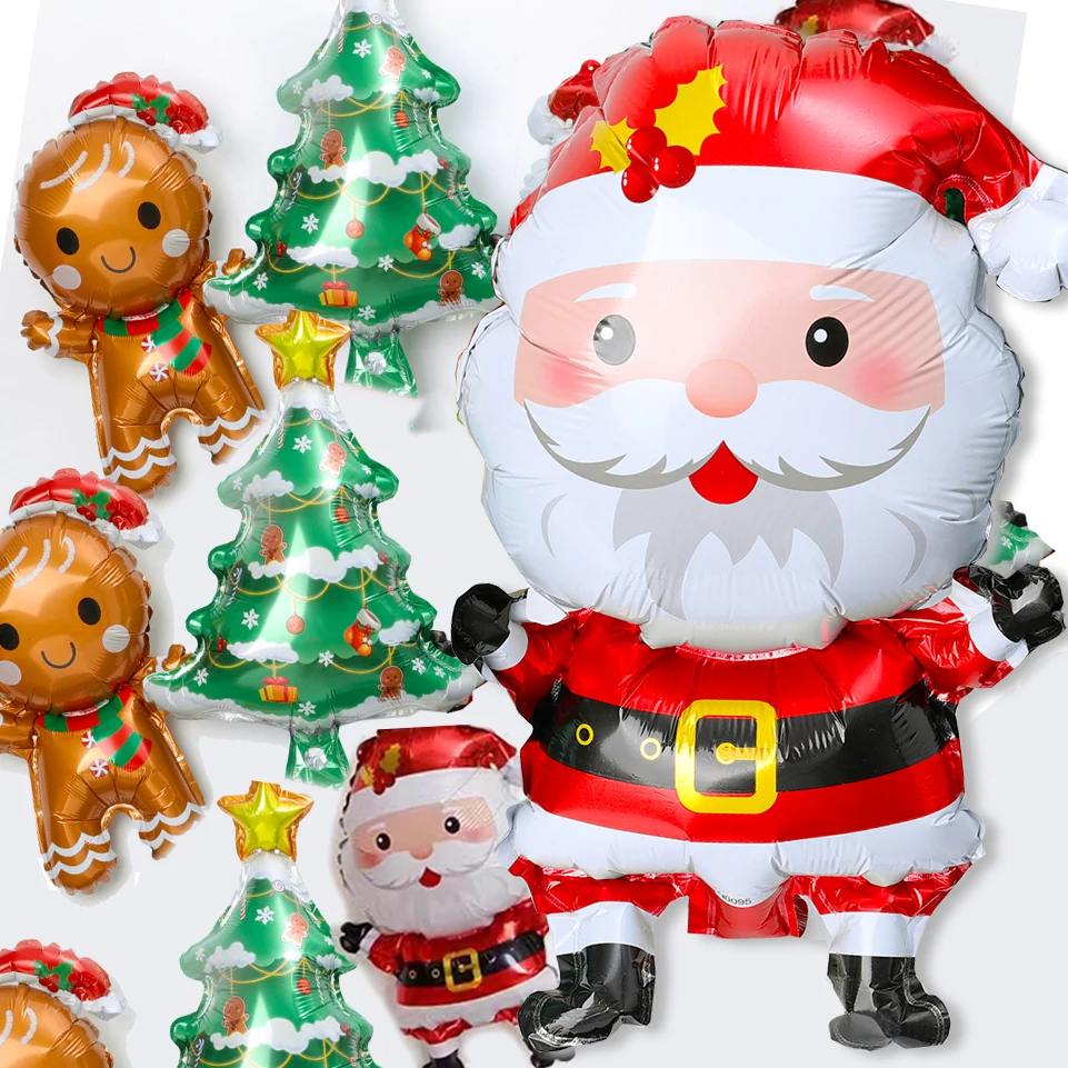 

Animal Aluminum Foil Balloons Kids Baby Toys Birthday Party inflation Balloon Christmas Decoration Gingerbread Man Santa Tree