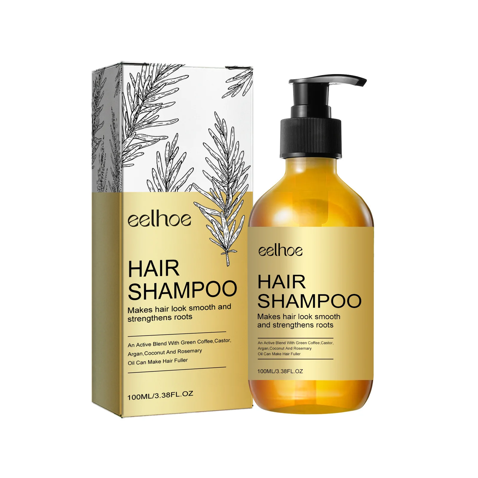 EELHOE Hair Growth Shampoo Rosemary Nourishing Dry Split End Hair Oil Control Dandruff Treatment for Thicken Smoothing Hair Care