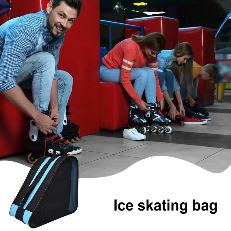 Skate Bag Skating Shoes Storage Bag with Strap and Handle Fashion Bags Figure Skating Shoes Carry Bags Roller Skate Accessories