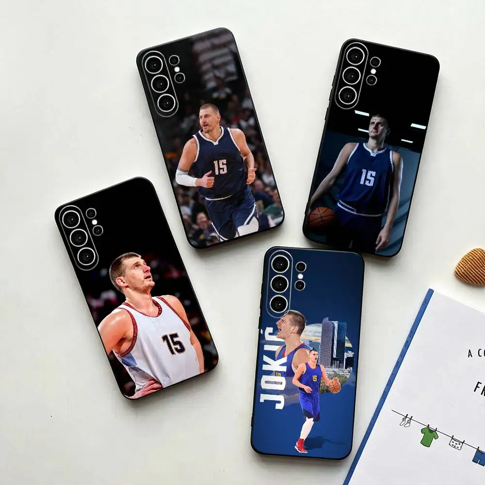 

Basketball Sport N-Nikola Jokic Phone Case For Samsung S25,S24,S21,S22,S23,S30,Ultra,S20,Plus,Fe,Note,10,9,5G Black Cover