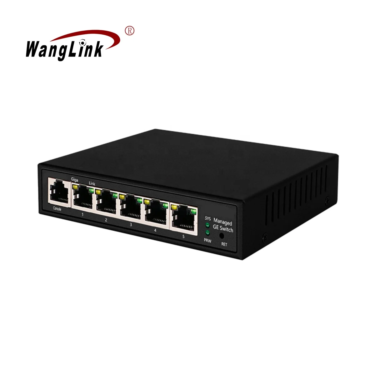 Switch gestito L2 10/100/1000M Smart Switch Gigabit a 5 porte, SMNP QoS SSH Telnet