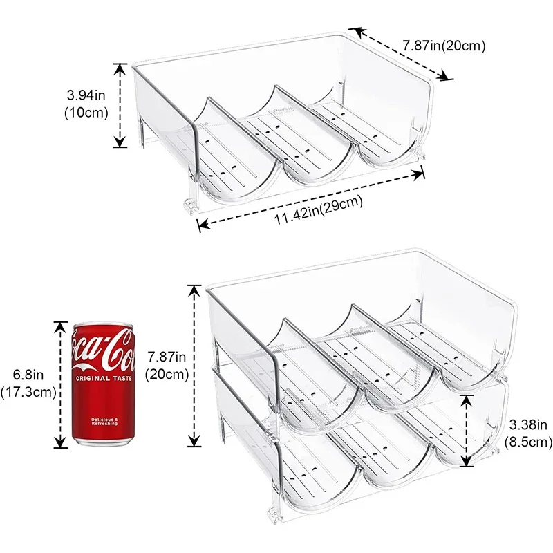 4 Tier Stackable Beverage Organizer Cabinet Wine Organizer Refrigerator Mug Organizer Multifunctional Folding Storage Rack