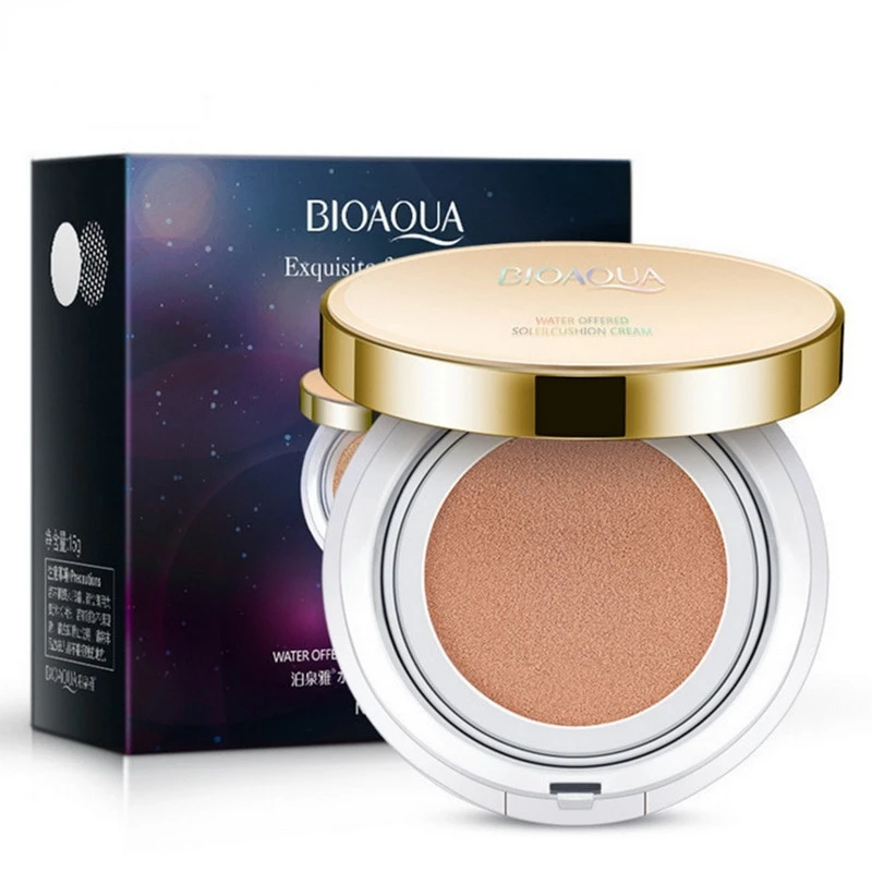 BIOAQUA Air Cushion BB Cream Brighten Concealer Moisturizer Foundation Face Whitening Makeup Facial Base Perfect Cover Cosmetics