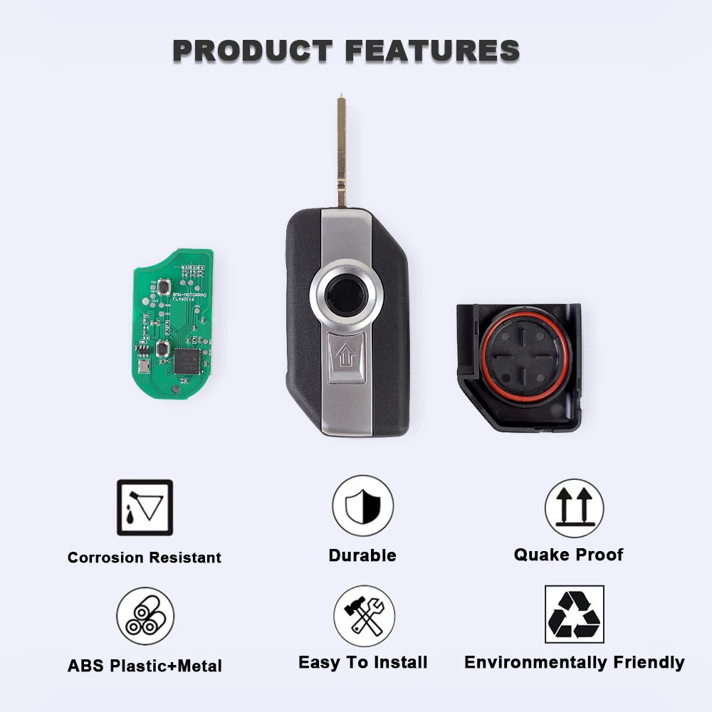 For BMW K1600 GT K1600GTL F750 F850 C400GT 433.92Mhz / 434.42MHZ Motorcycle Smart Remote Key With 8A Chip KYDZ Board Accessories