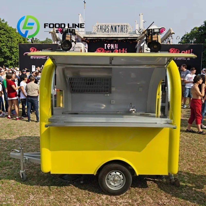 

Beautiful Vintage Catering Trailer Beer Bar Snack Food Van Ice Cream Cart For Events Mobile Truck Customized