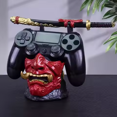 For Ghost Of Tsushima Gaming Controller Holder GamePad Holder Controller Holder Headphone Stand For PS5/PS4 Game Accessorie