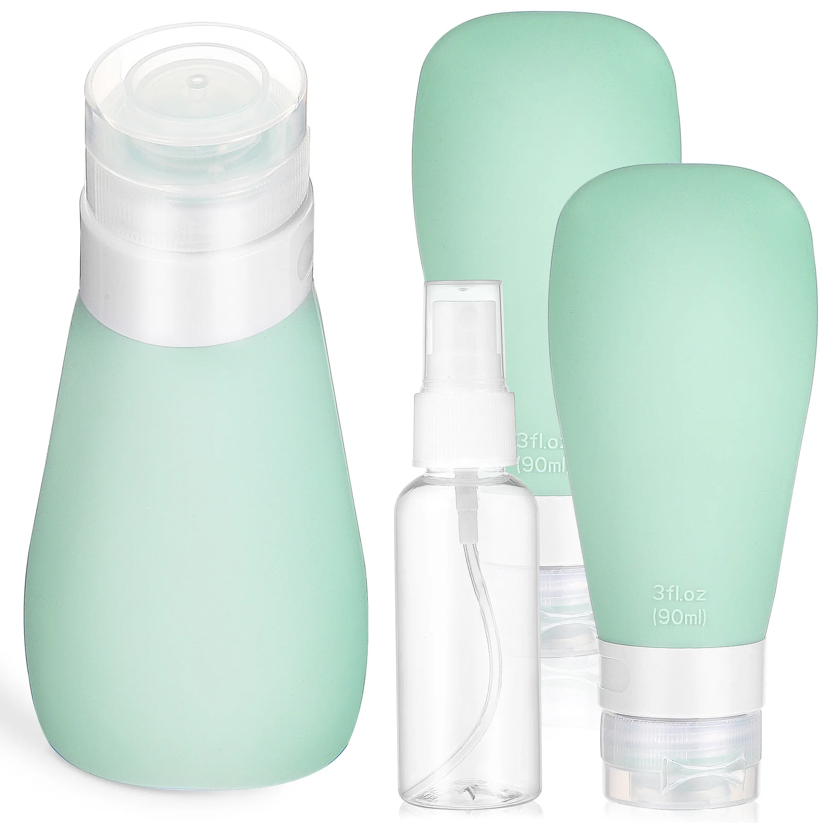 

1Set Silicone Squeeze Tube Bottles Refillable Travel Containers Spray Bottle for Toiletries Travel Bottles Squeeze Bottle