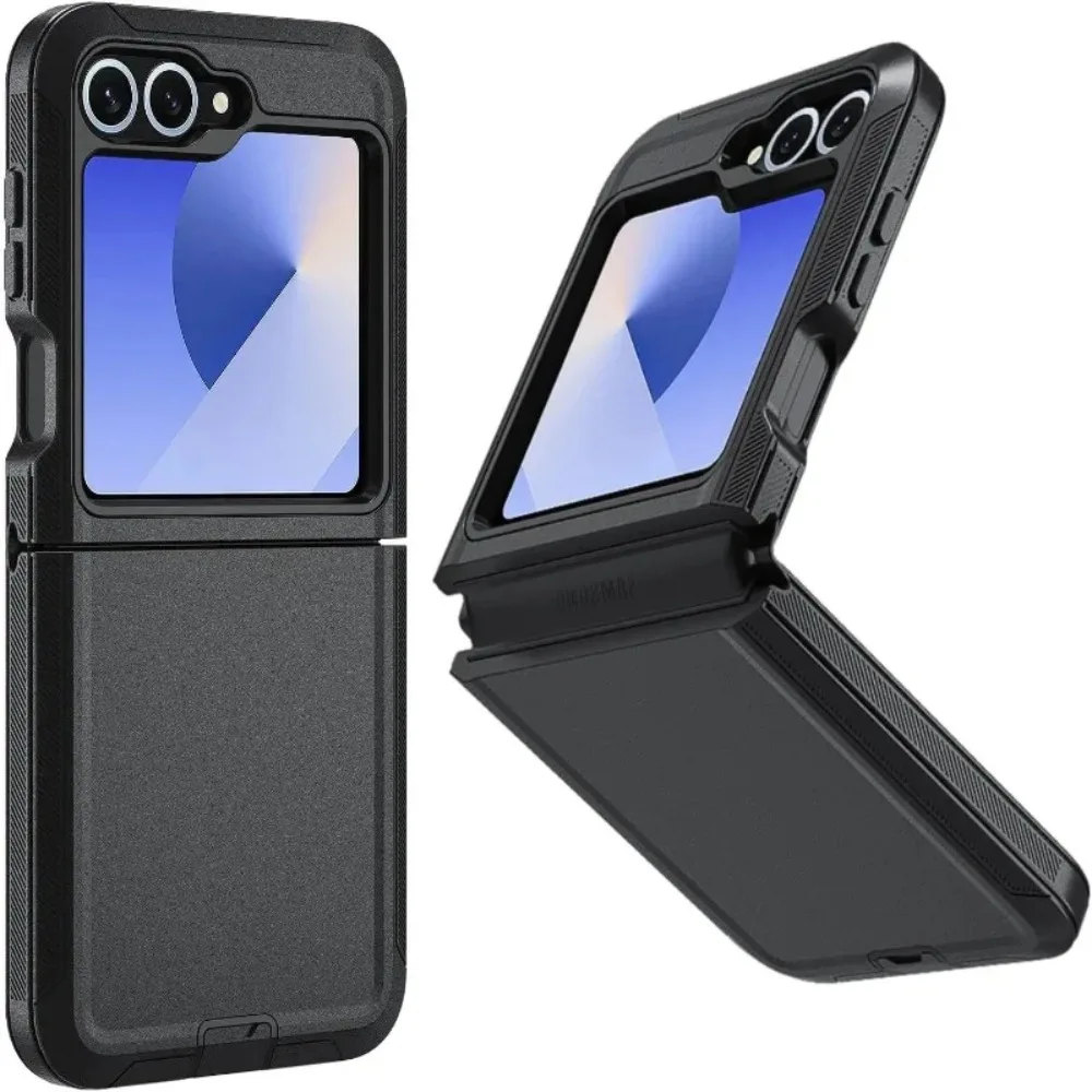 Heavy Duty OTT Armor Rugged Phone Case For Samsung Galaxy Z Flip 8 7 FE 6 5 4 with Clip Anti-scratch Hard Protection Cover
