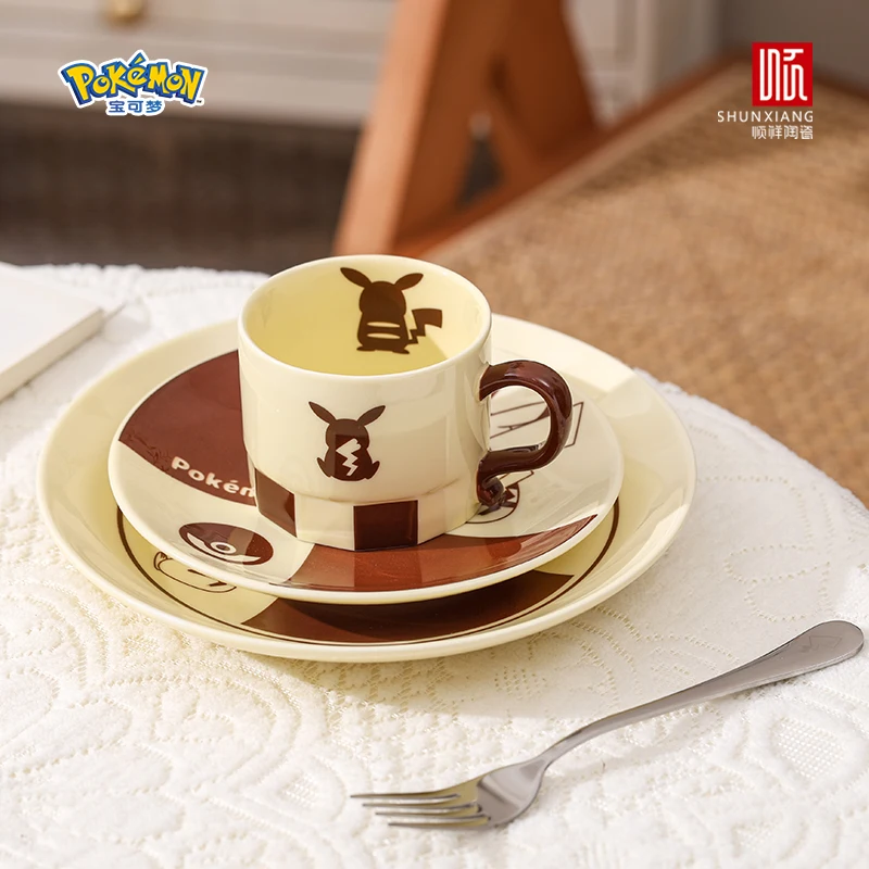 shunxiang-pokemon-ceramic-tableware-sets-cartoon-pikachu-coffee-cups-saucers-set-anime-themed-dessert-plate-fork-set-for-gifts