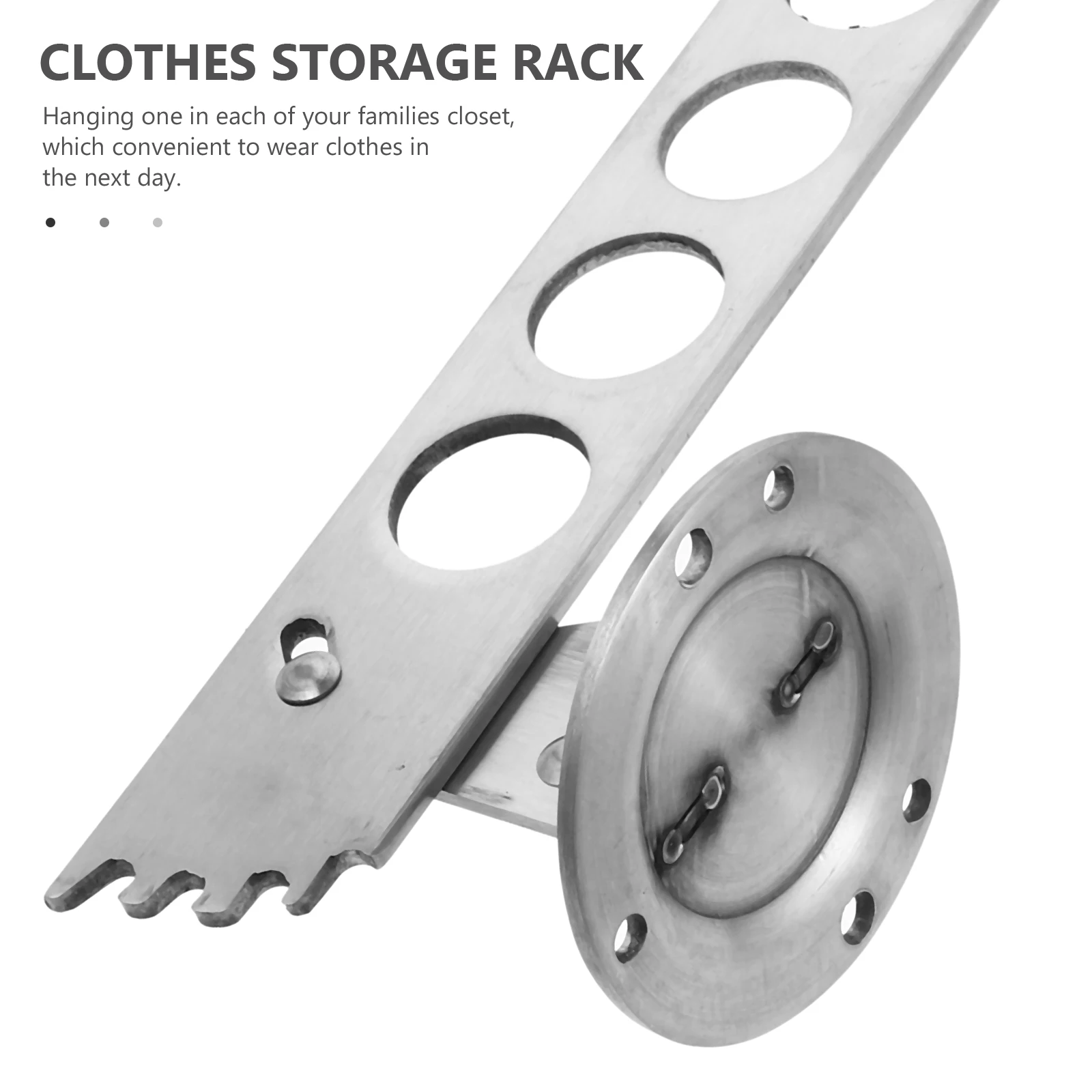 

7pcs Wall Mounted Clothes Rack Hangers Stainless Steel Brushed Nickel Easy Install Space Saver for Bedroom Living Room