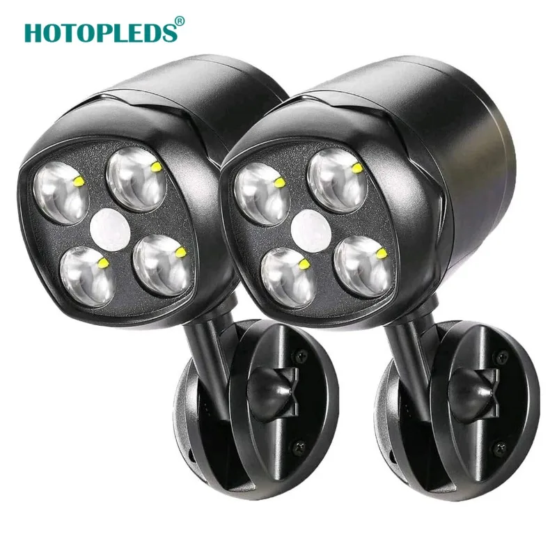 

4LED Spotlight Outdoor Garden Light 8 Watt Bright Garden Super Bright Floodlight Human Body Induction Integrated Street Light