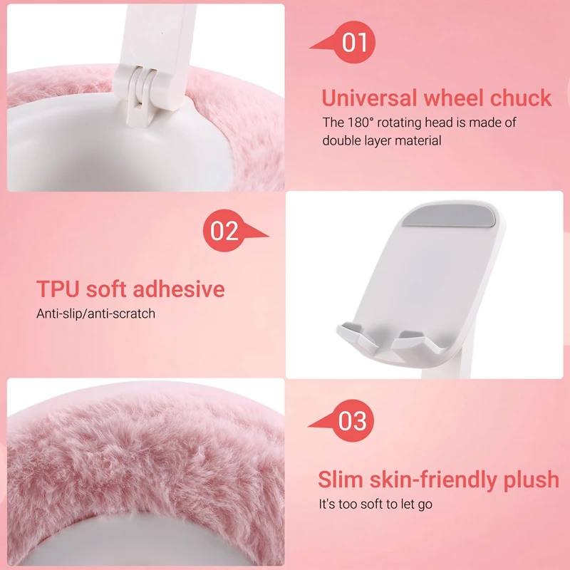 a75q-調節可能なkindleピロースタンド読書サポート、ファジーボウル360付き-°-ベッド用スマホホルダーa