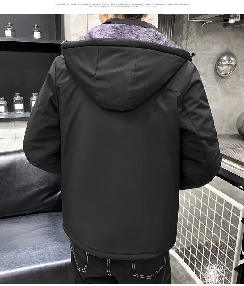 Winter New Parkas Men Wind Proof Warm Casual Parkas Fashion Jacket Men Trend Versatile Korean Loose Casual Fleece Thick Parkas