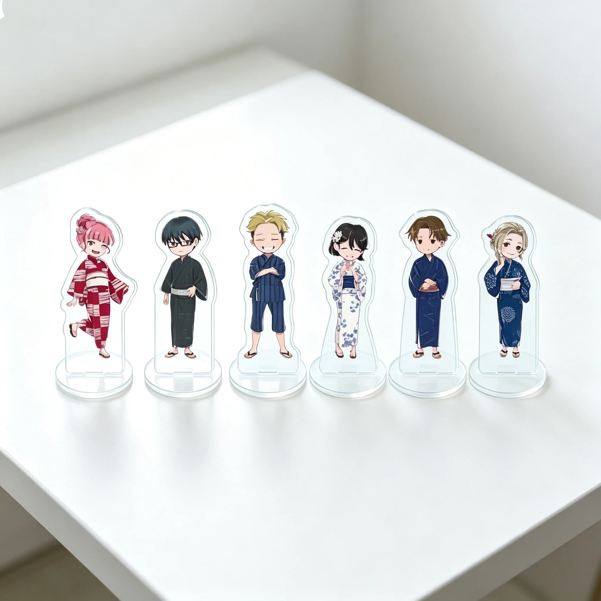 Anime You and I Are Polar Opposites Summer Festival Ver Miyu Suzuki Yusuke Tani Q-Style Acrylic Stand Model Plate Keychains