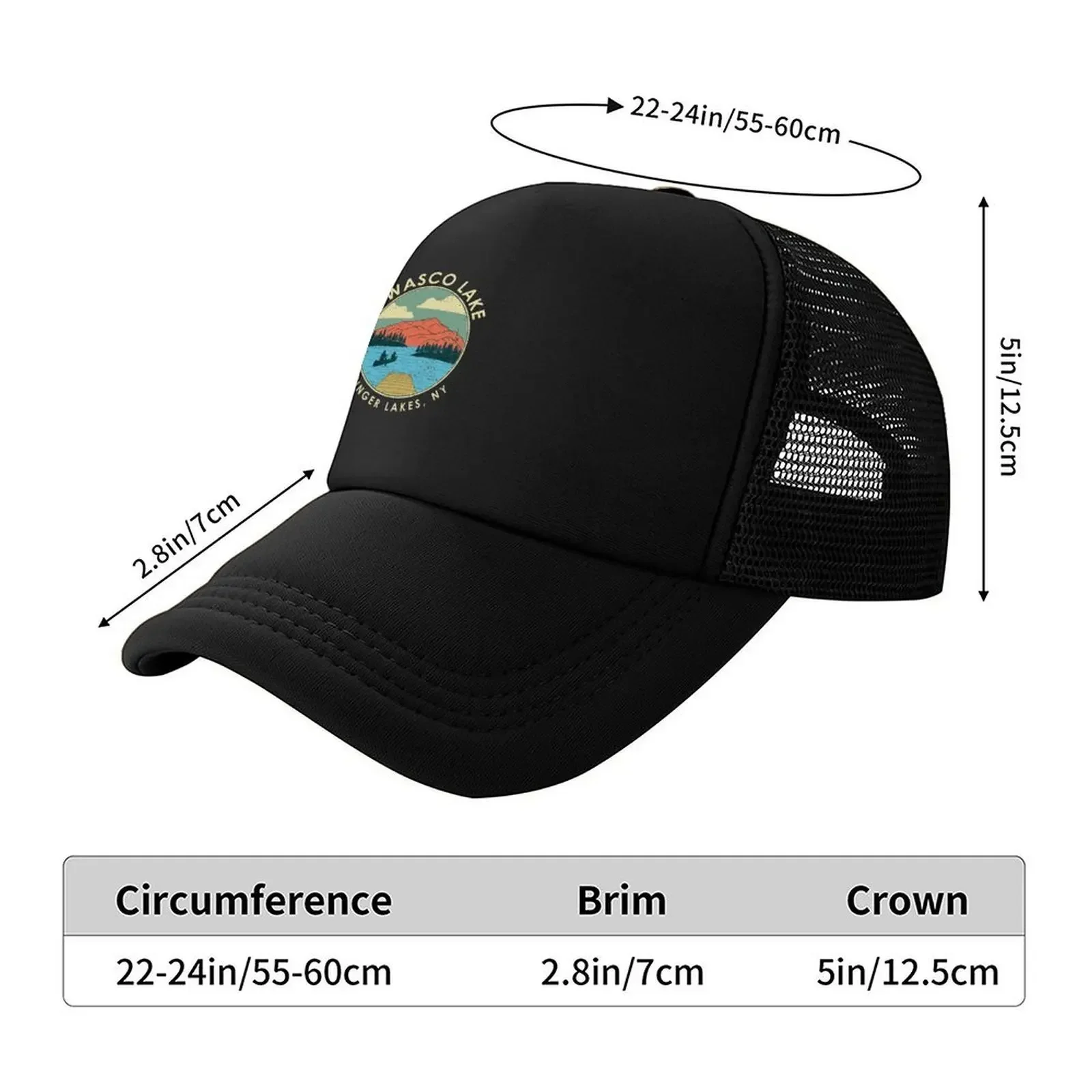 2026 Finger Lakes NY New York Owasco Lake graphic Baseball Cap Beach Outing custom Hat Bobble Hat Women's Beach Visor Men's