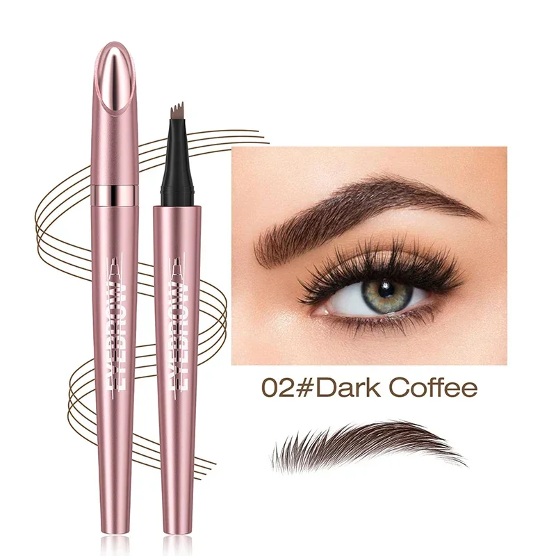 2024 New Waterproof Eyebrow Pencil Natural Makeup Fine Stroke Magic Eyebrow Pencil With 4 Micro-fork Tip For Women