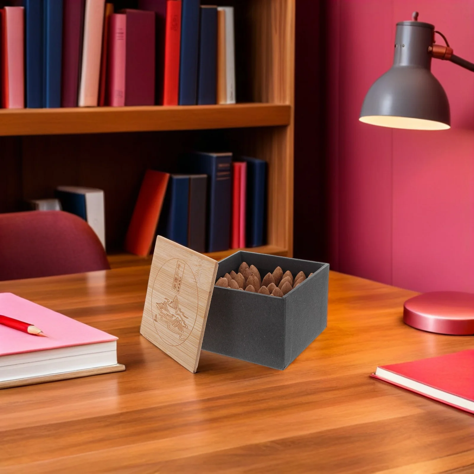 

Sandalwood Backflow Incense Cones Natural Scented for Yoga Meditation Home Office Relaxation Waterfall Burners Air Purification