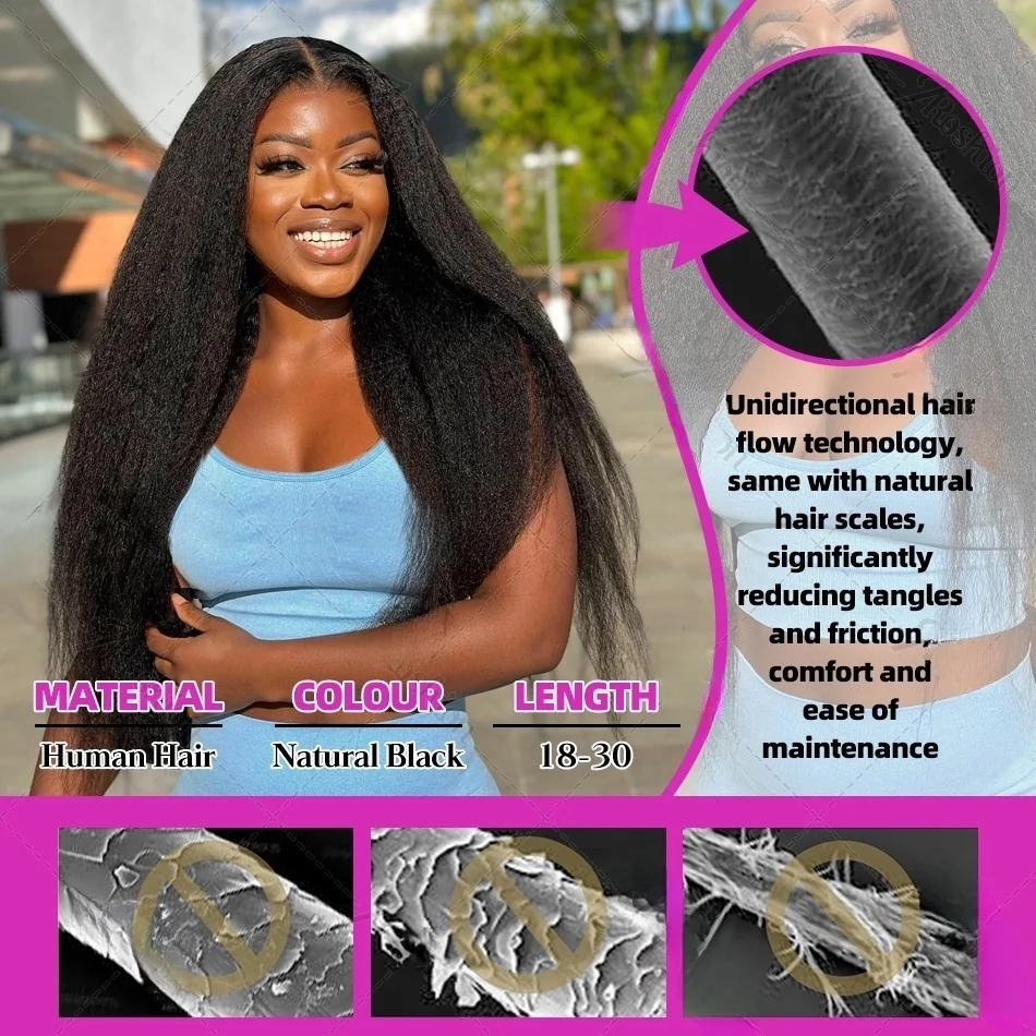 8-30 32 Inch Brazilian Kinky Straight Human Hair Bundles Remy Human Hair Extensions 1/3 Pcs Hair Weft Yaki Straight Human Hair