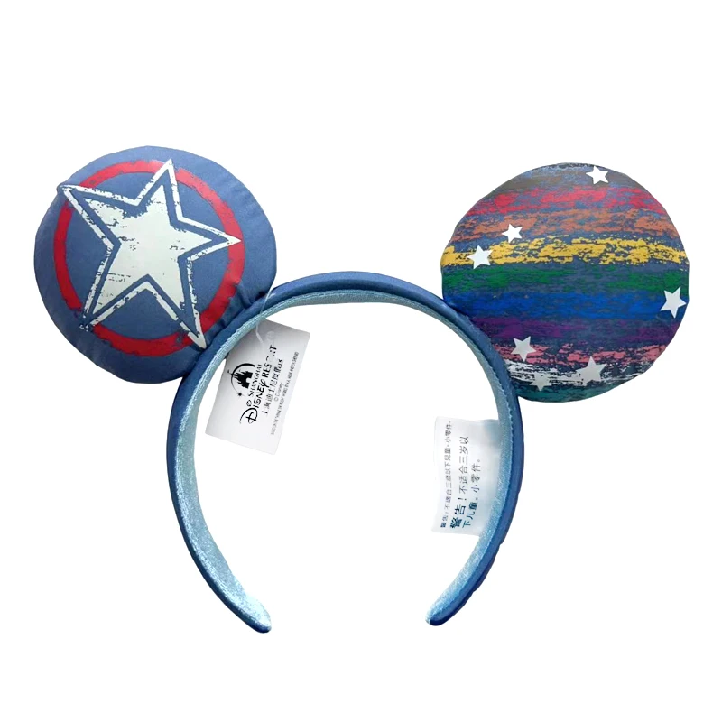 Disney Mickey Mouse Headband 100th commemorate The Avengers Captain America EARS COSTUME Headband Cosplay Plush Adult/Kids Gift