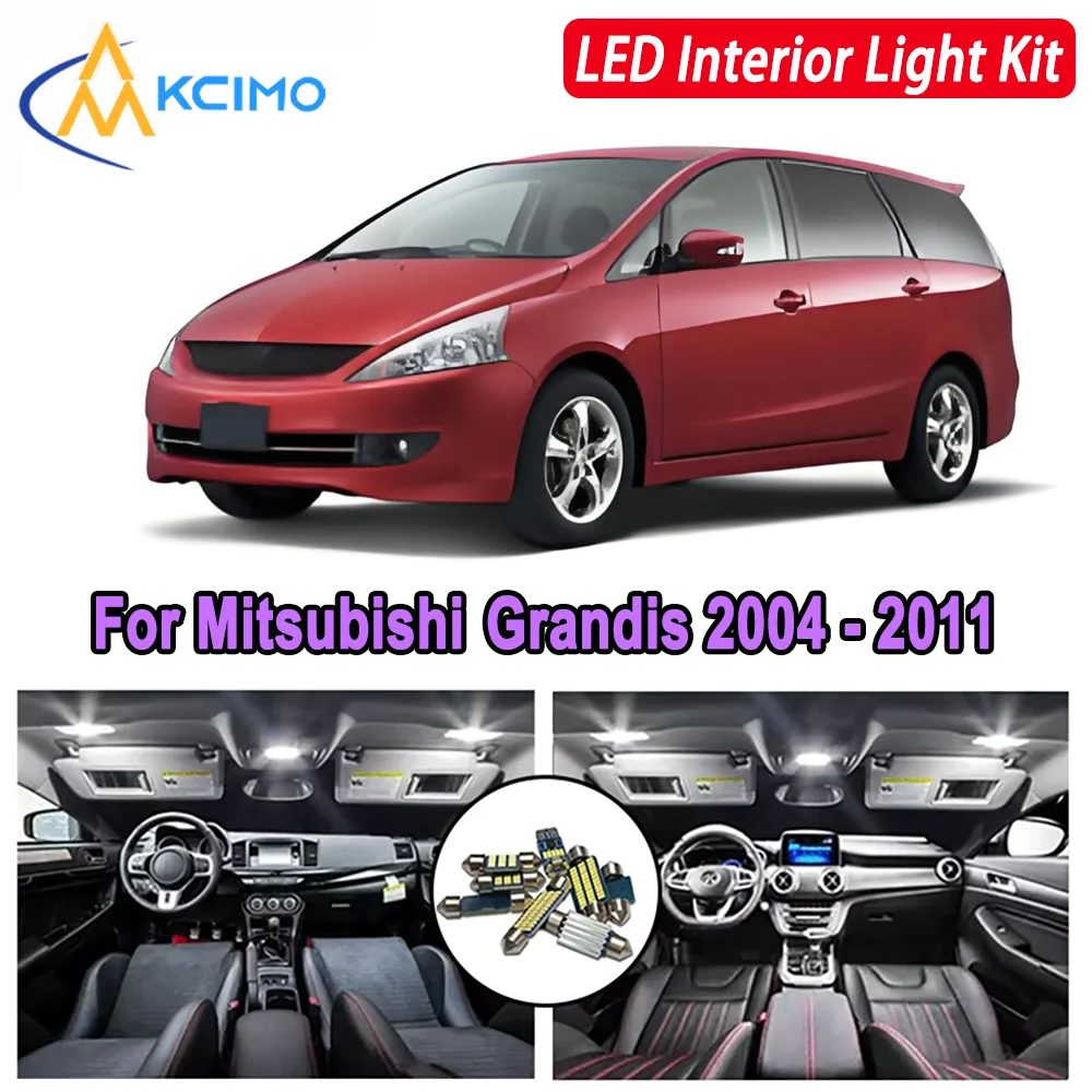 

Kcimo For Mitsubishi Grandis 2004 2005 2006 2007 2008 2009 2010 2011 Premium Bright LED Interior Dome Map Trunk Light Kit Car