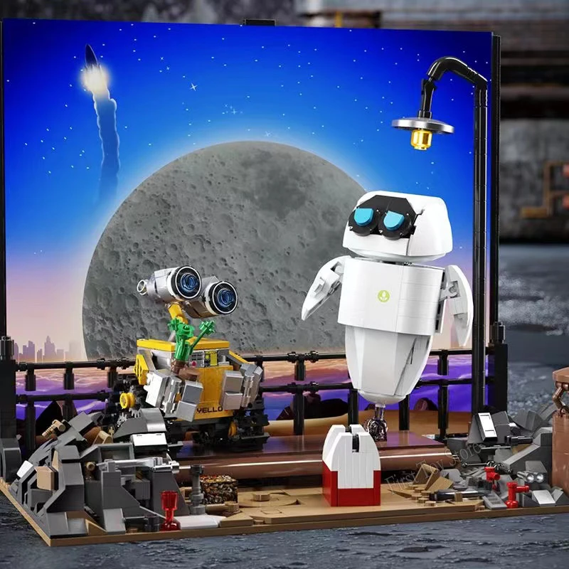 Disney Pixar Wall E EVE Love Movie Space Robot Figures Model Friends Ideas Building Block Brick Gift Kid Birthday Girls Boys Toy