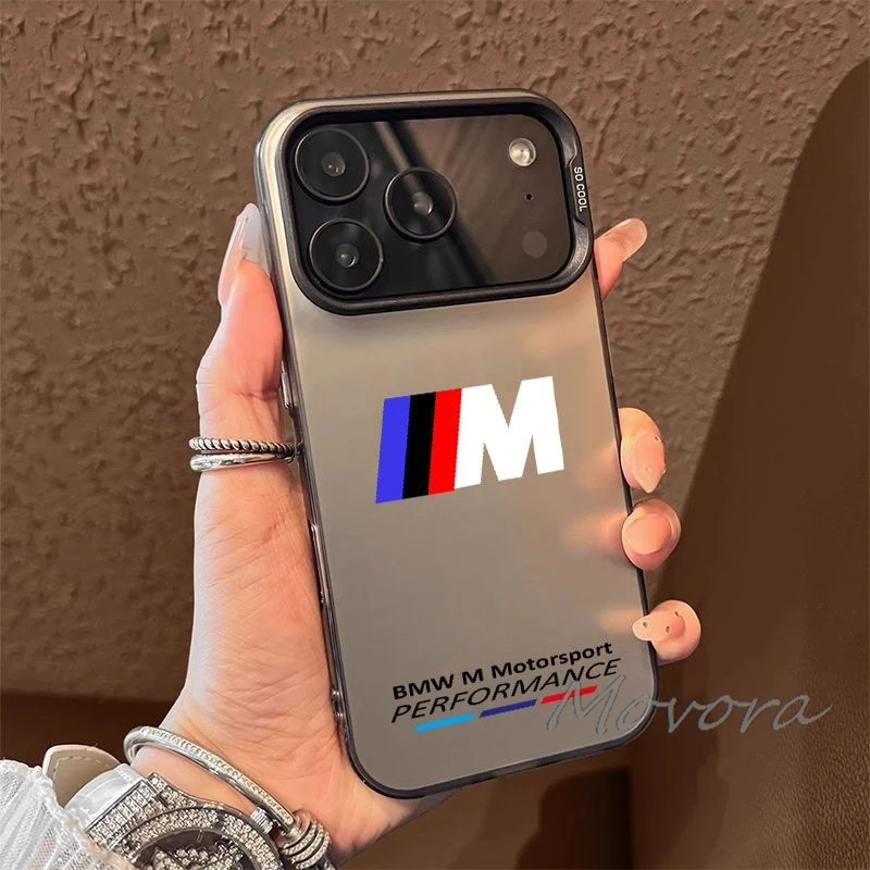B-BMW-Car Phone Case For IPhone 17 Air 16 E 15 14 Plus 13 12 11 Pro Max 2 Soft Frosted Candy Transparent Jelly 2-in- Stickers view 3