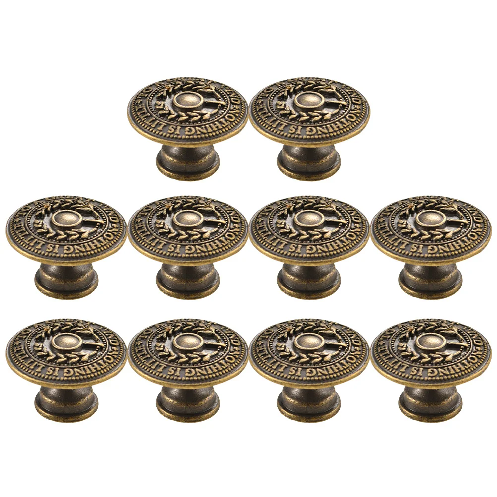 

10Pcs Vintage Metal Cabinet Knobs Retro Dresser Drawer Pulls Decorative Small Door Handles for Wardrobe Cupboard