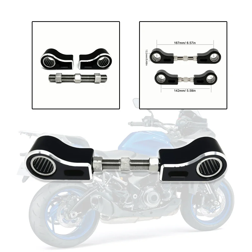

Black Adjustable Rear Lowering Links For SUZUKI GSX-S 1000 GSX-S 1000F 2017-2021 GSX-R 1000 2009-2022 DL1000 2014-2021
