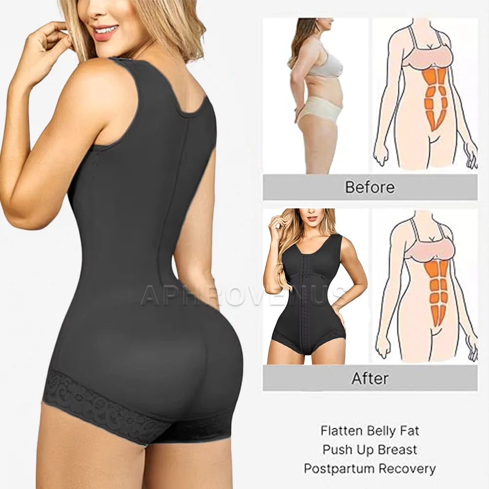 Fajas Shapewear for Women Hook And Eye Closure Breast Support Tummy Control Body Shaper Slimming Sheath Flat Belly