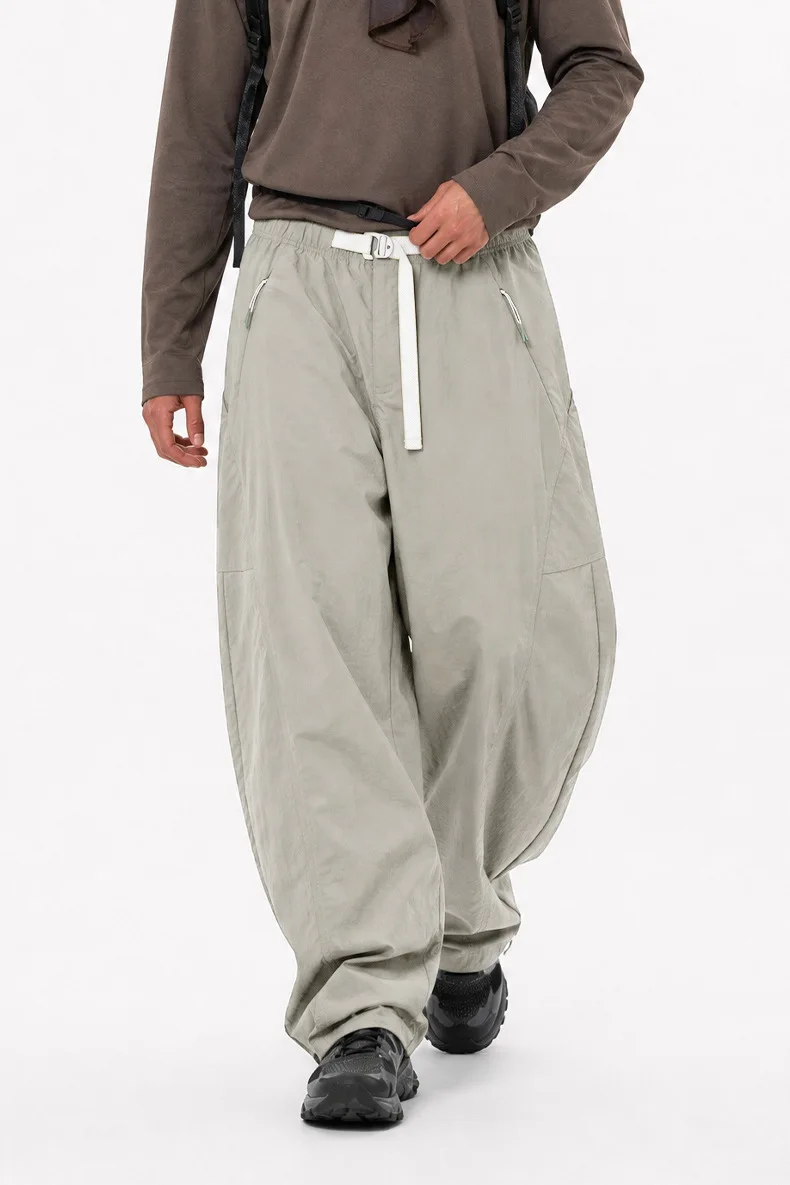 Outdoor-Hose im Bergstil mit gebogenem Schnitt, Sommer 2026 Neu, schnelltrocknend, leicht, weites Bein, Freizeithose – Detail 6