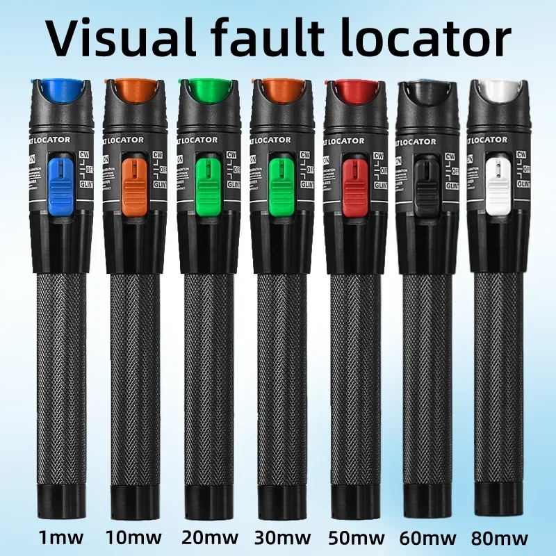 

Visual Fault Locator 1/10/20/30/50/60/80MW Fiber Optic Cable Test Pen FTTH Optical Fiber Tester SC/FC/ST 2.5mm Interface VFL