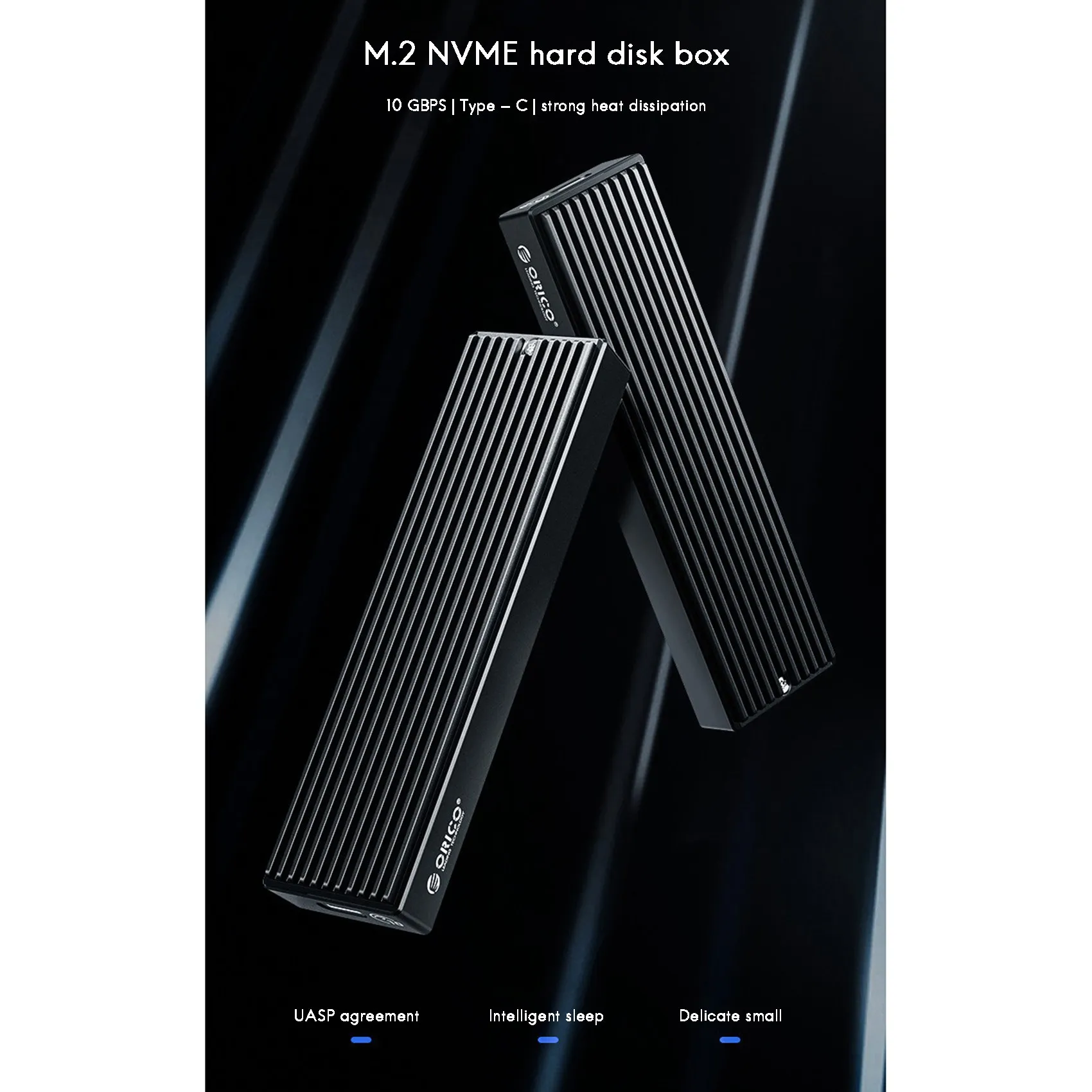 A64I  HDD Enclosure Box M2PV-C3 USB3.1 10Gbps External 2230/2242/2260/2280 Type-C M.2 NVME Solid State Drive Case