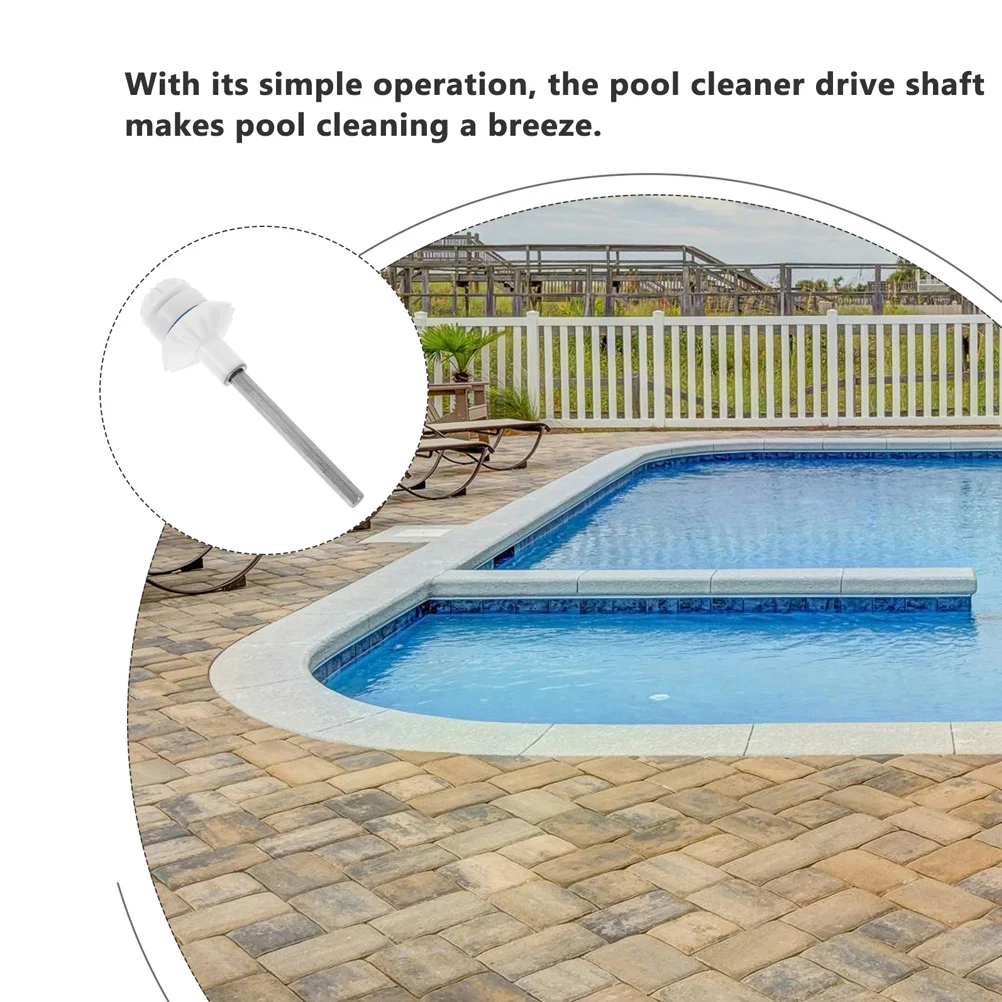 

2Pcs Pool Cleaner Drive Shaft Replacement Reliable ABS Stainless Steel Shaft Repairing Pool Floor Wall Cleaning Supplies