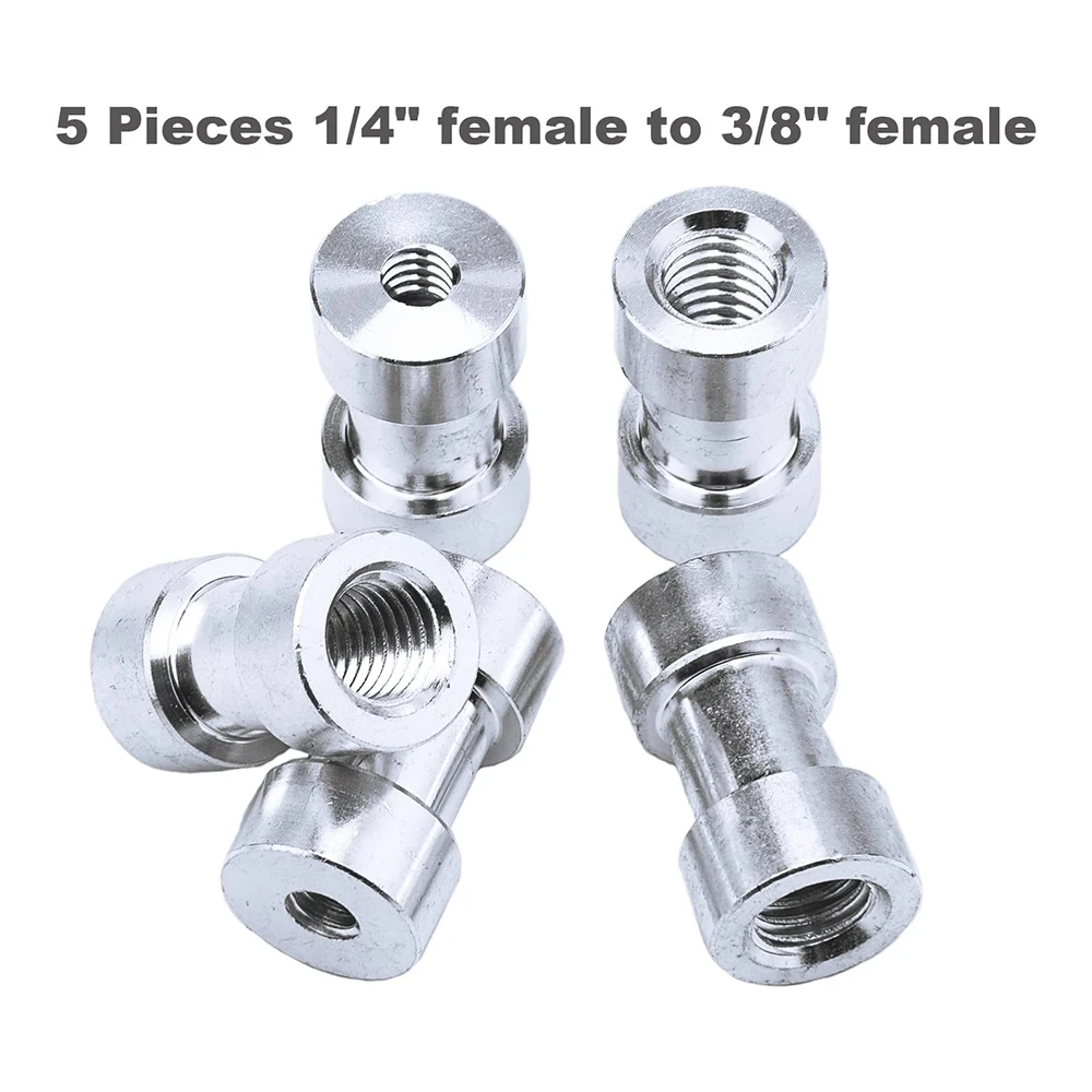 20 Pieces 1/4 Inch and 3/8 Inch Converter Threaded Screws Adapter Mount Set for Camera/ Tripod/ Monopod/ Ballhead