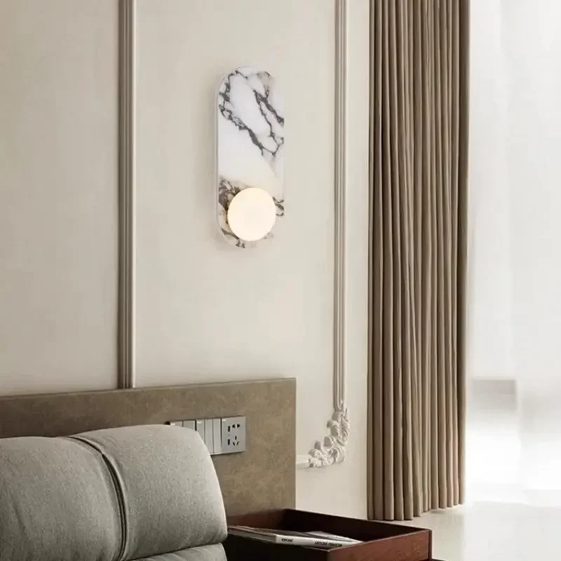 Nordic Modern LED Wall Lights Glass Luxury Bedroom Light Fixture Parlor Aisle Stairs Lamp Hotel Shop Decoration