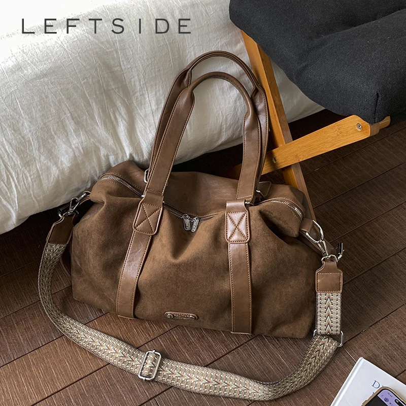 

LEFTSIDE Women Large Capacity PU Leather Shoulder Bag 2025 Winter Pillow Crossbody Bags Luxury Designer Trend Female Handbags