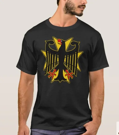 

German Black Eagle Maltese Cross Printed T Shirt New 100% Cotton Short Sleeve O-Neck T-shirt Casual Mens Top