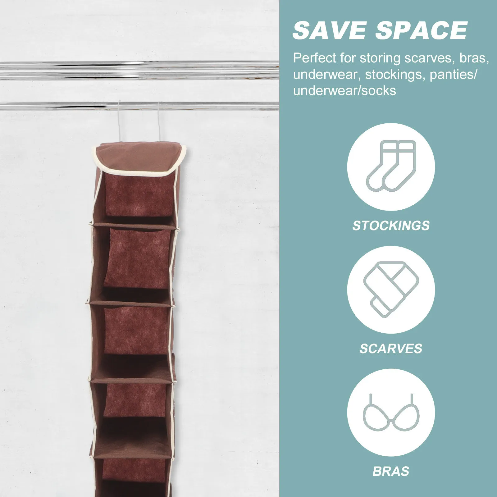 10-Layer Non-Woven Fabric Foldable Shoes Rack Space-Saving Compact Shoe Storage Organizer for Bedroom Living Room Wardrobe view 3