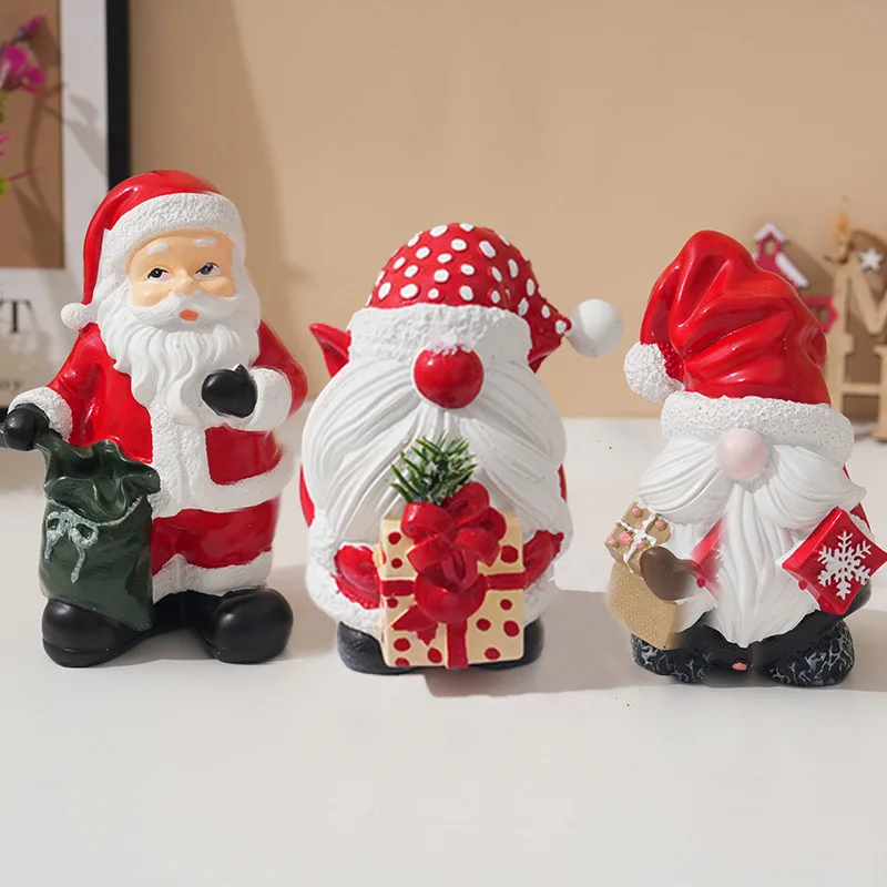

Creative Santa Decoration Ornament Resin Living Room Dining Room Table Christmas Decorations Desktop Decor Gift Figurine