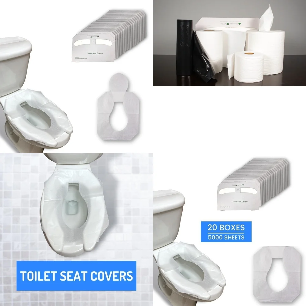 

Disposable Toilet Seat Covers 14x17 1 2 Fold 5000 Sheets Bulk Hygienic Paper for Home Hotel Travel Bathroom Essentials Sanitary