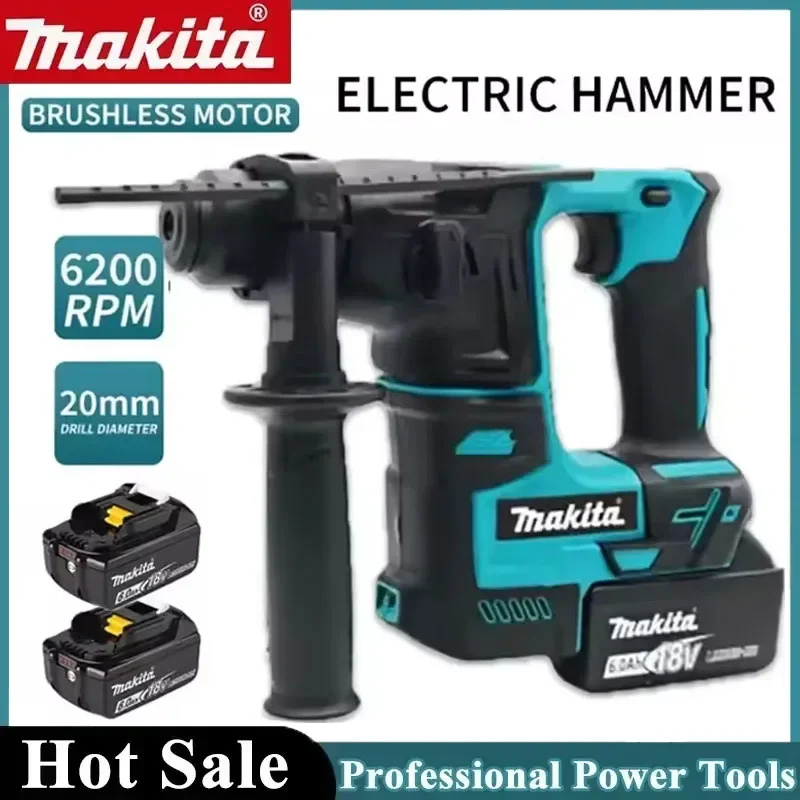 

Бесщеточный аккумуляторный перфоратор Makita 18В, литиевая батарея, беспроводные дрели, электроинструменты Makita 18В