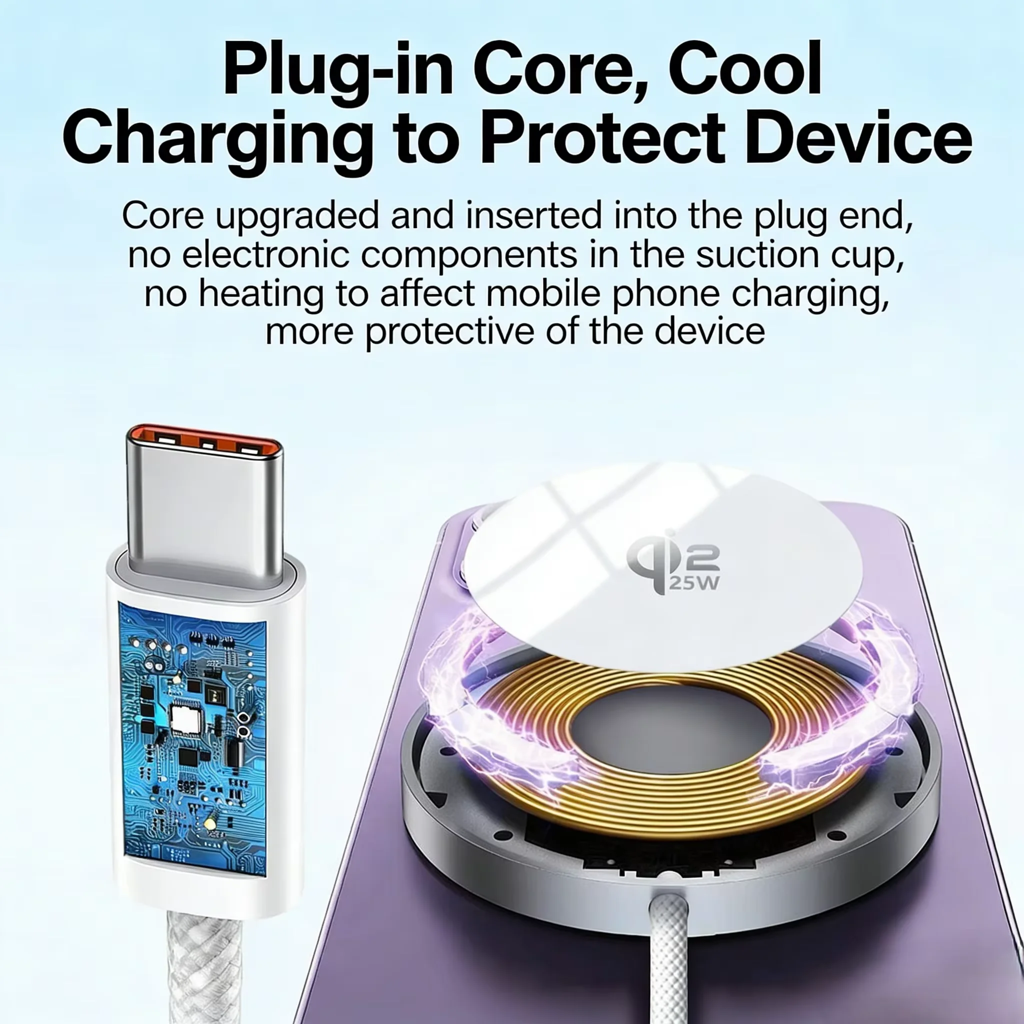 Nowa ładowarka magnetyczna Qi2.2 do szybkiego ładowania bezprzewodowego 25W dla iPhone 18 17 16 15 14 13 12 Pro Max Samsung S25 S24 S23 — zdjęcie produktu 4