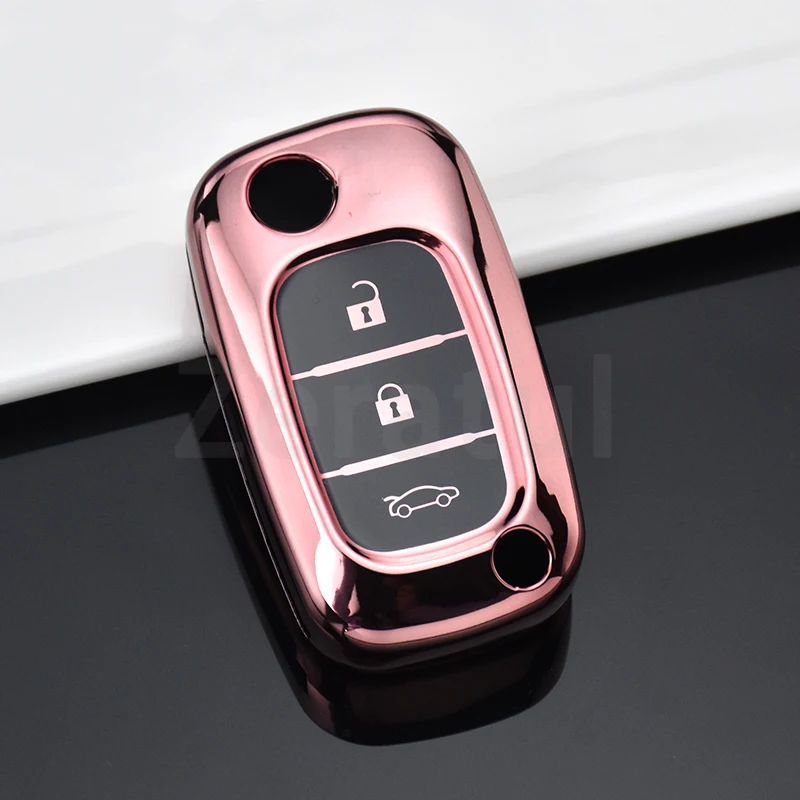 3 Buttons TPU Key Case Cover For Renault Fluence Clio Megane for Mercedes for LADA Vesta Granta XRay Kalina Priora Sedan Sport