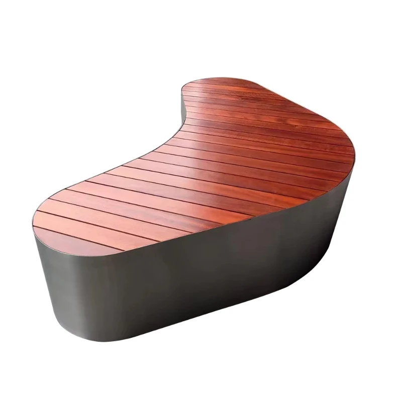 Public Park Recycled Plastic Seats Garden Garden Wood Plastic Benches