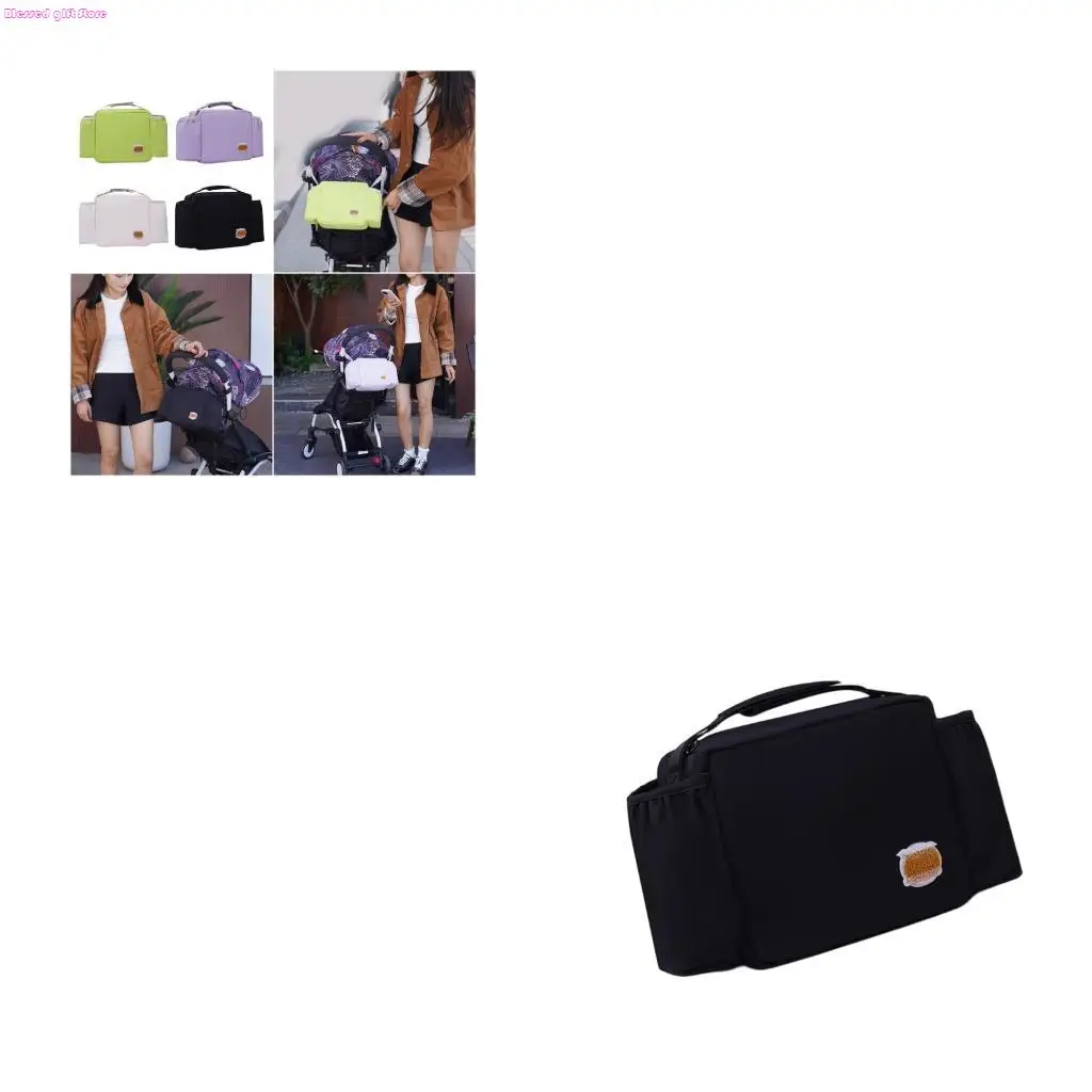 D0JC Baby Strollers Hanging Bag For Diapers Wipes Essential Quick Release Strollers Strap Compact Design Gift For New Parents