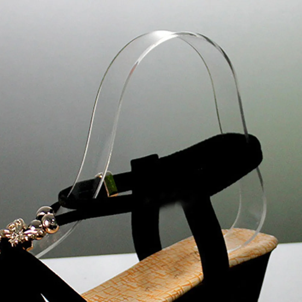 

24pcs High Heel Display Stand Acrylic Shoe Shaper Sandals Support Holder Transparent Curve Frame For Shoe Store Showcase Display