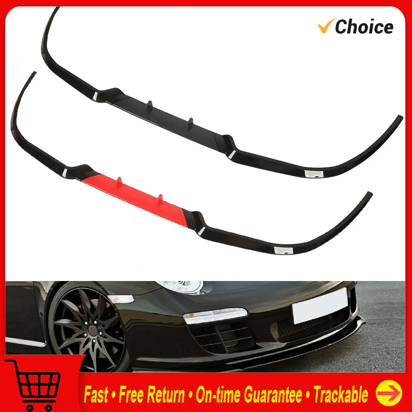 

Front Bumper Lip Impact Resistant Front Bumper Lip Separator 114cm Replacement for Seat Leon Front Lip Spoiler